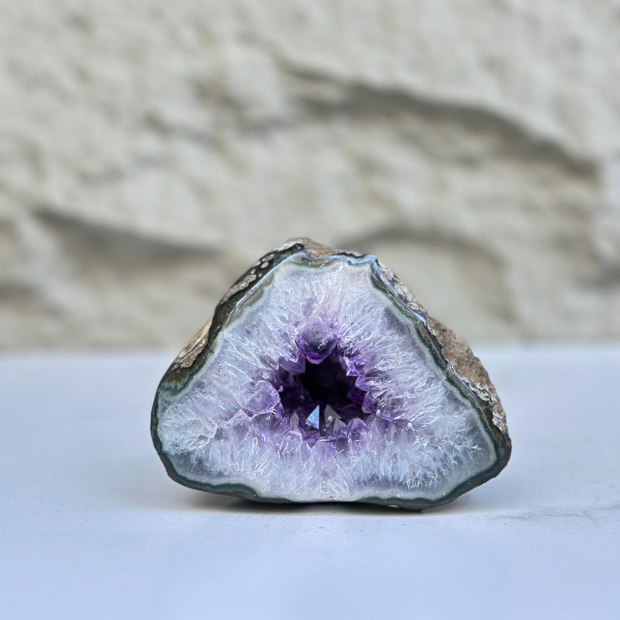 Semi precious stones, natural purple crystal