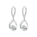 1CT Moissanite Waterdrop Necklace And Drop Earrings 925 Sterling Silver Wedding Bridal Jewelry Set