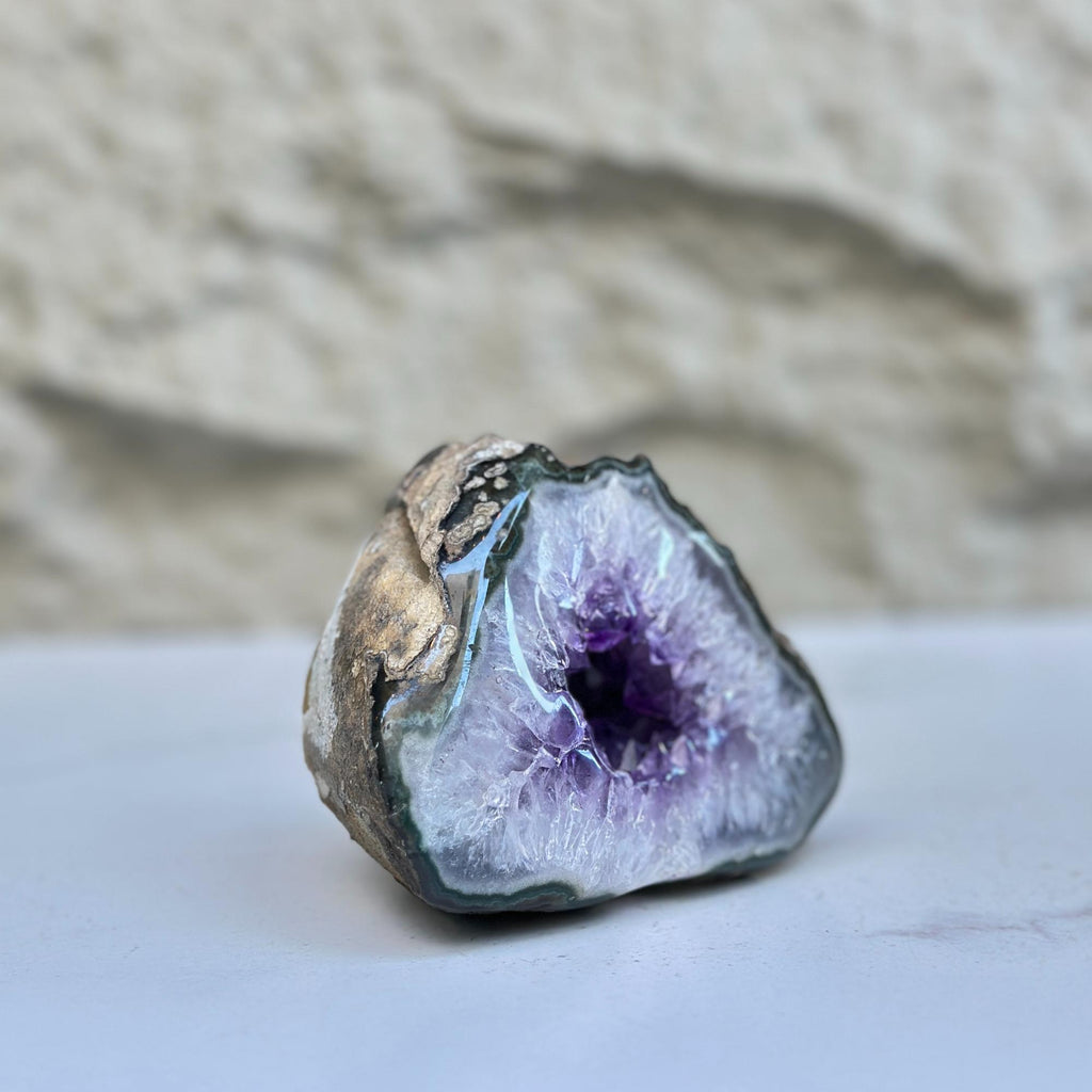 Semi precious stones, natural purple crystal