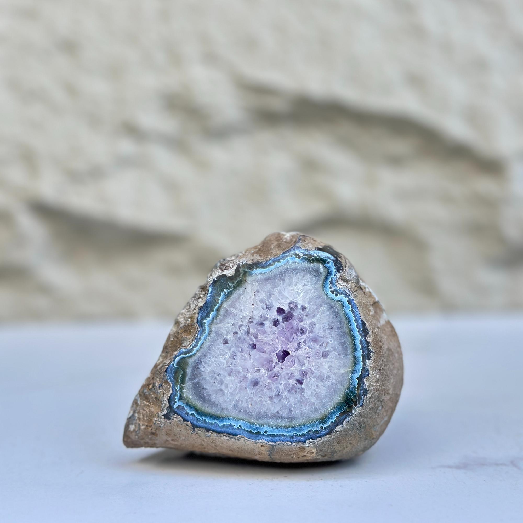 Semi precious stones, natural purple crystal