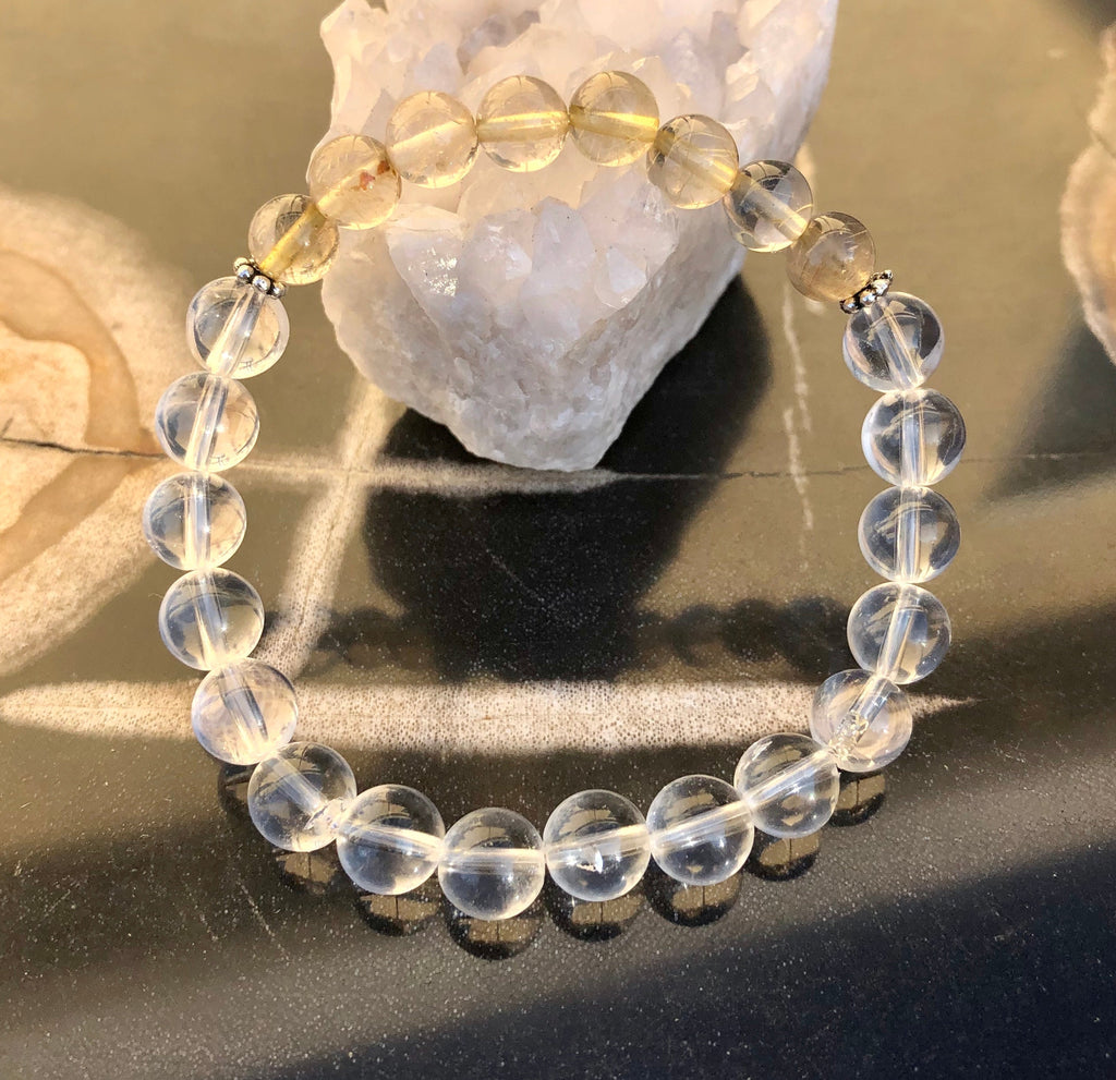 Citrine Crystal Quartz Bracelet Natural Gemstone Beads