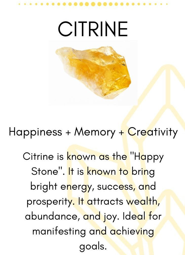 Citrine Crystal Quartz Bracelet Natural Gemstone Beads